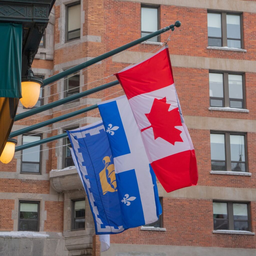 Canada and Quebec Flags