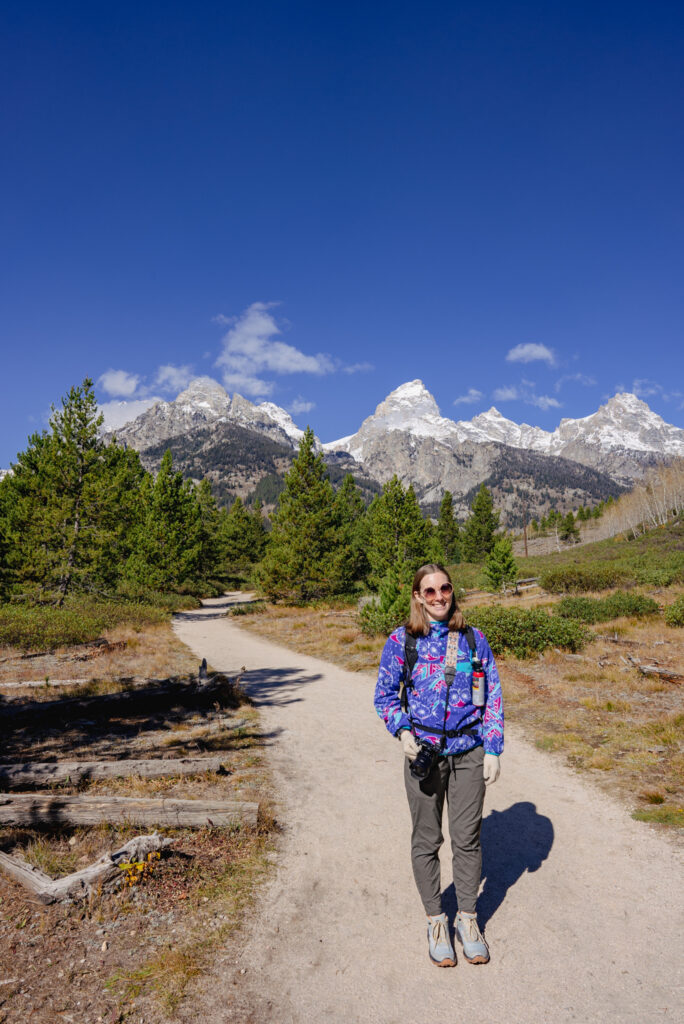 woman hiking in Grand Teton National Park