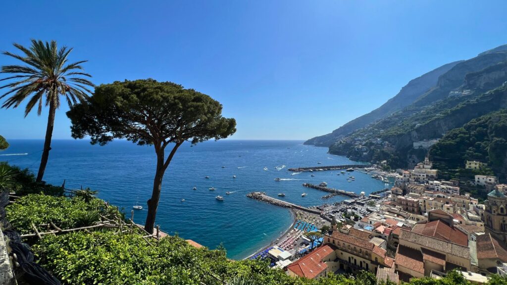 view of Amalfi Coast Italy