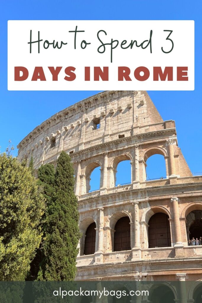 3 Day Rome Itinerary - Pinterest Cover