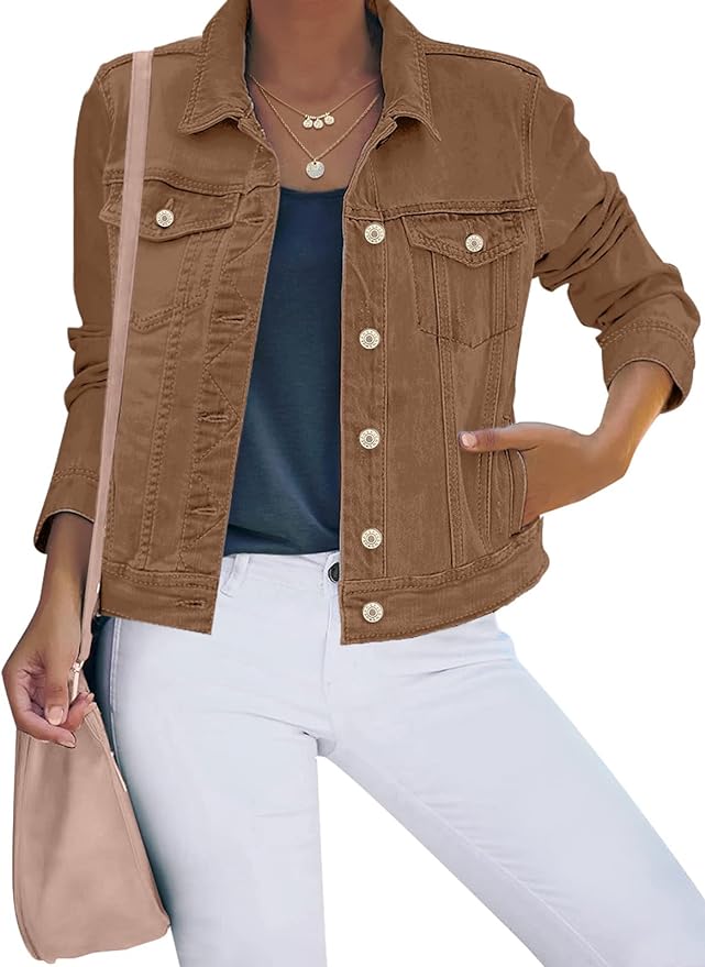 Women's Denim Jacket Brown