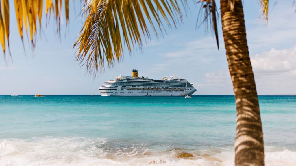 Cruise Ship from the Beach - Cruise Packing List