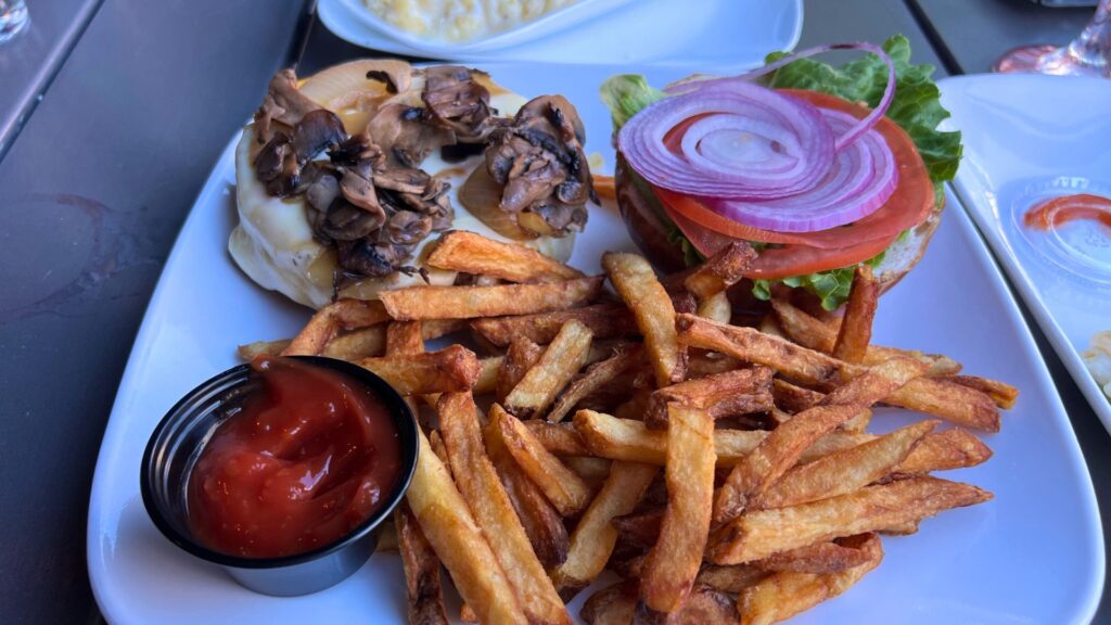 Burger and Fries from Kumas Corner Chicago