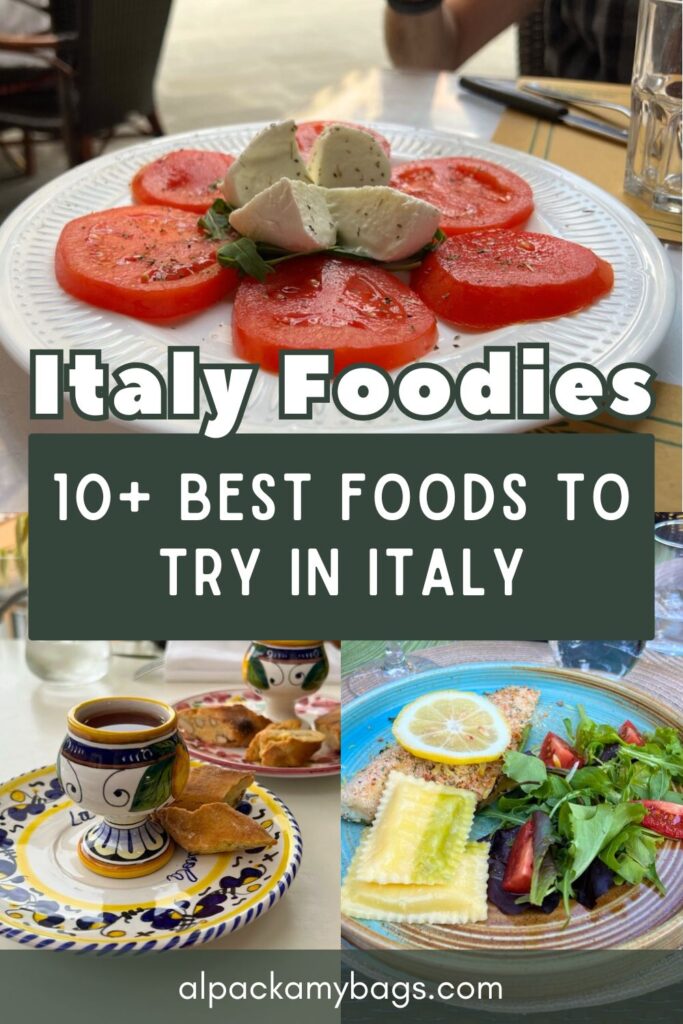 Must Try Foods in Italy - Pinterest Cover