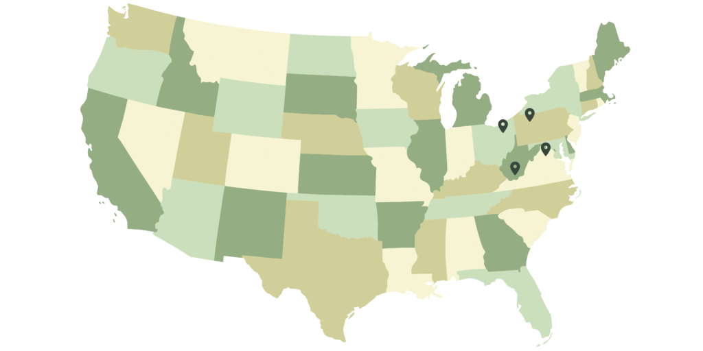 National Park Road trip map