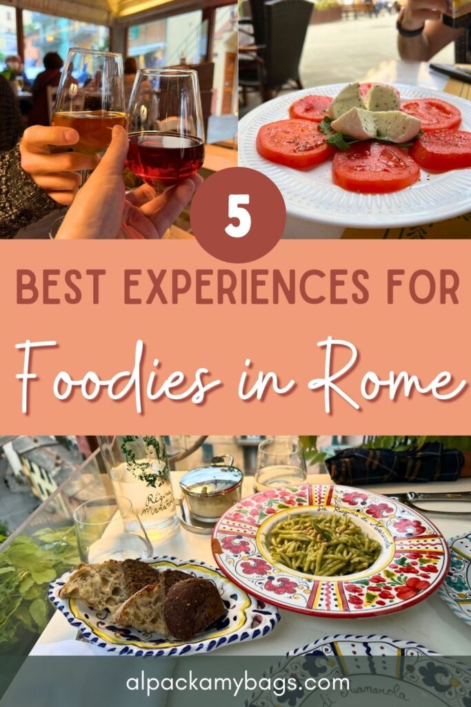 Rome for Foodies Guide Pinterest Cover