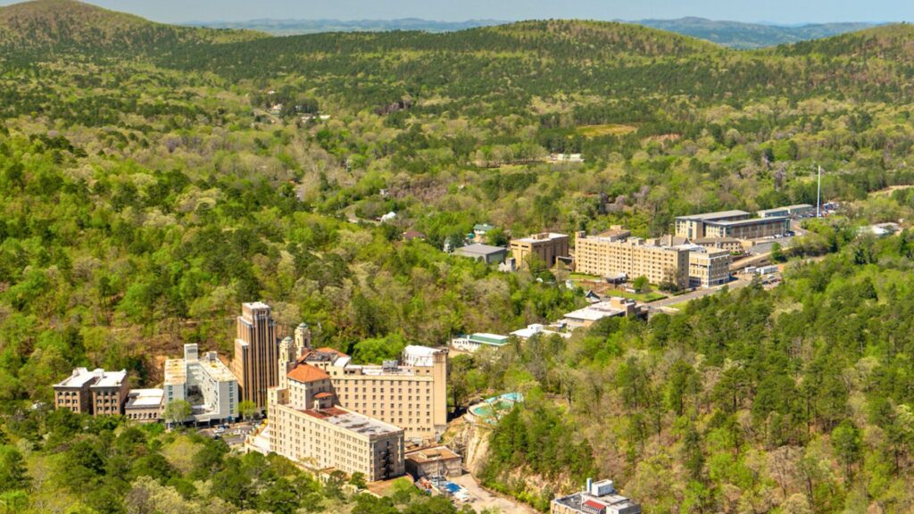 View of Hot Springs from Mountain Tower