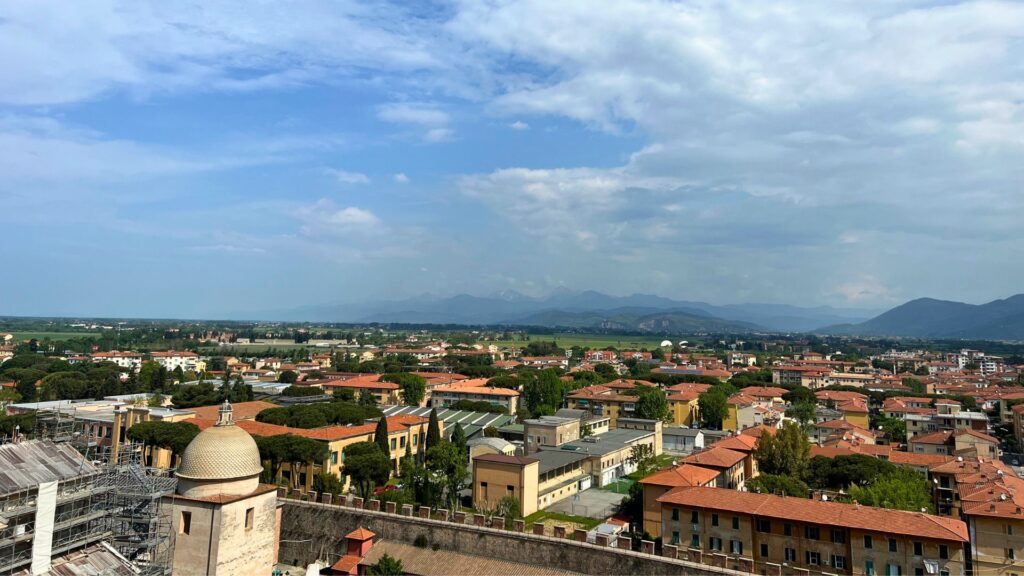 View of Pisa Italy from the Leaning Tower