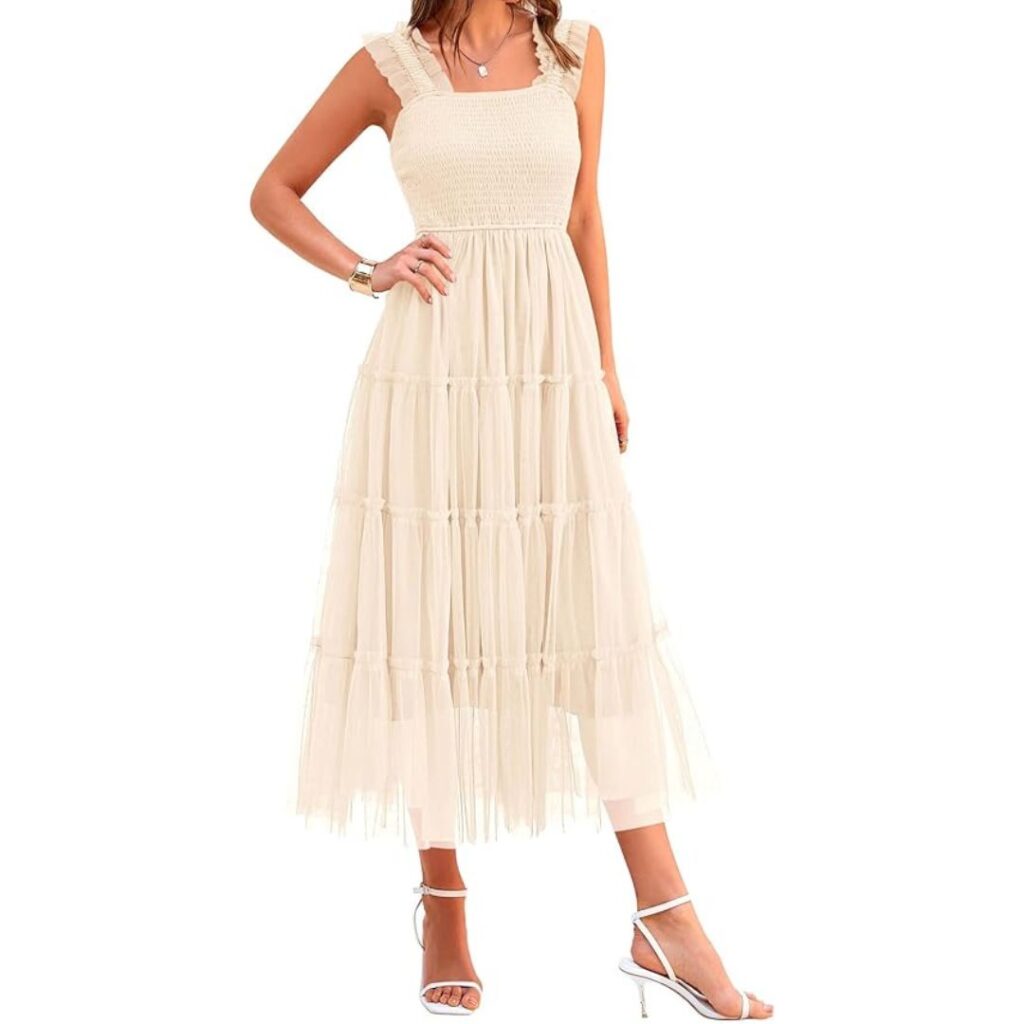 Women's Summer Tulle Midi Dress
