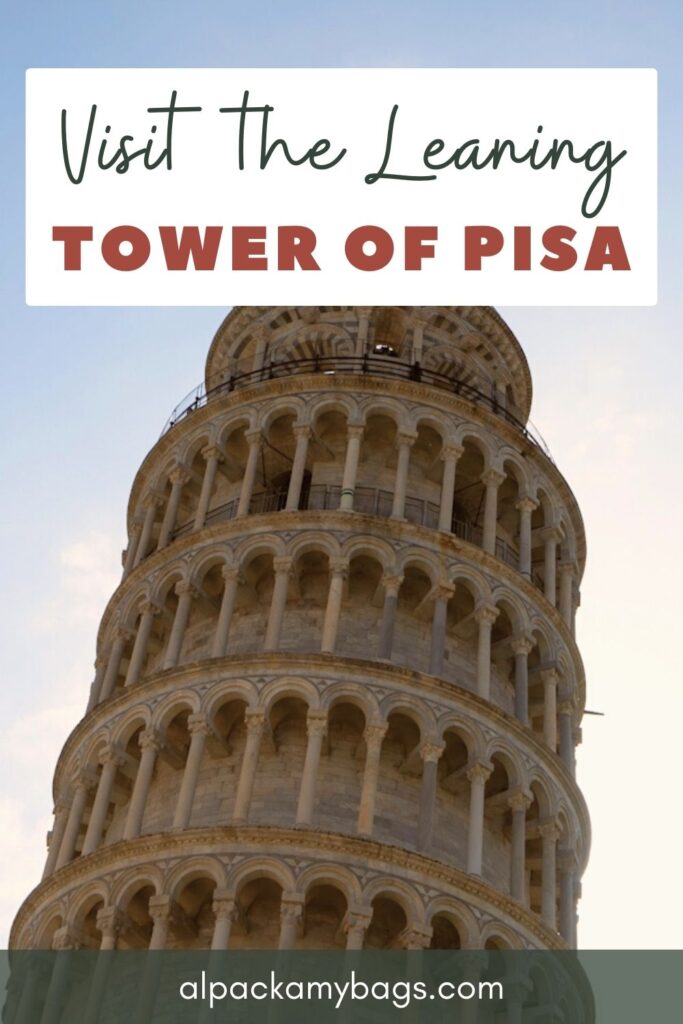 Climbing the leaning tower of pisa pinterest cover