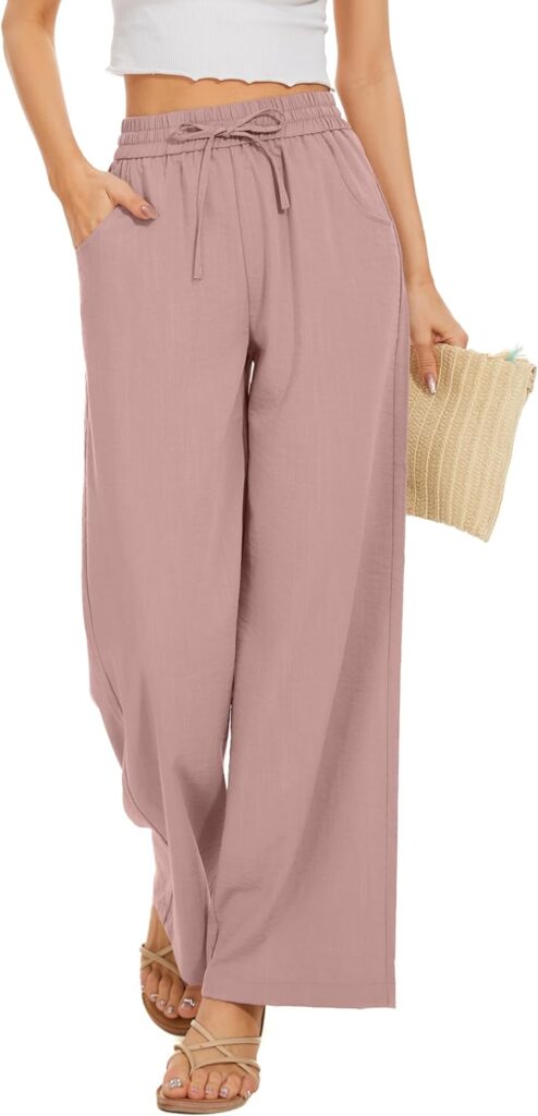 Women's Linen Palazzo Pants