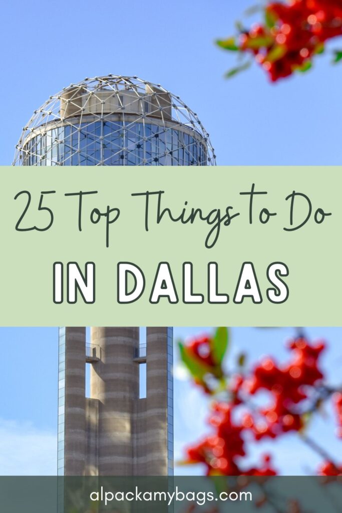 Things to Do in Dallas Pinterest Cover