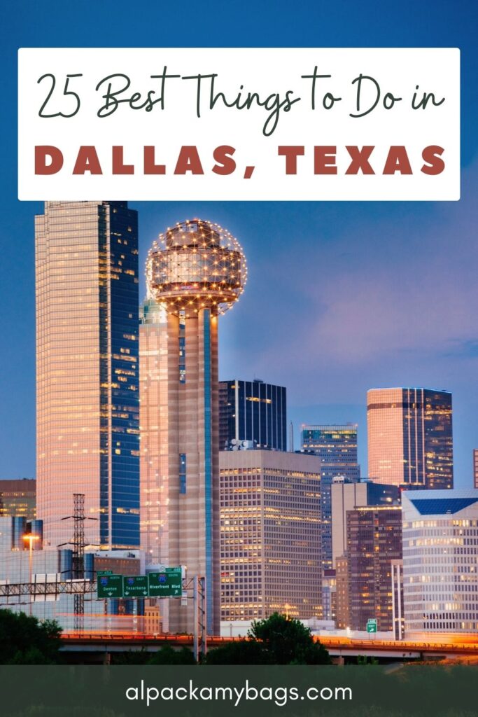 Things to Do in Dallas Pinterest Cover