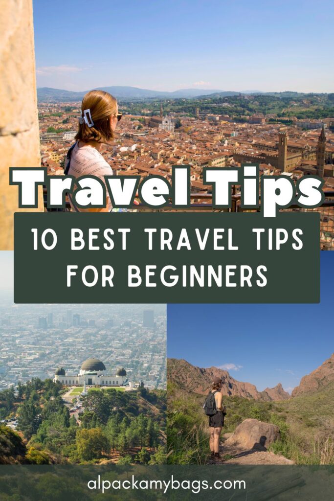 Travel Tips for Beginners Pinterest Cover