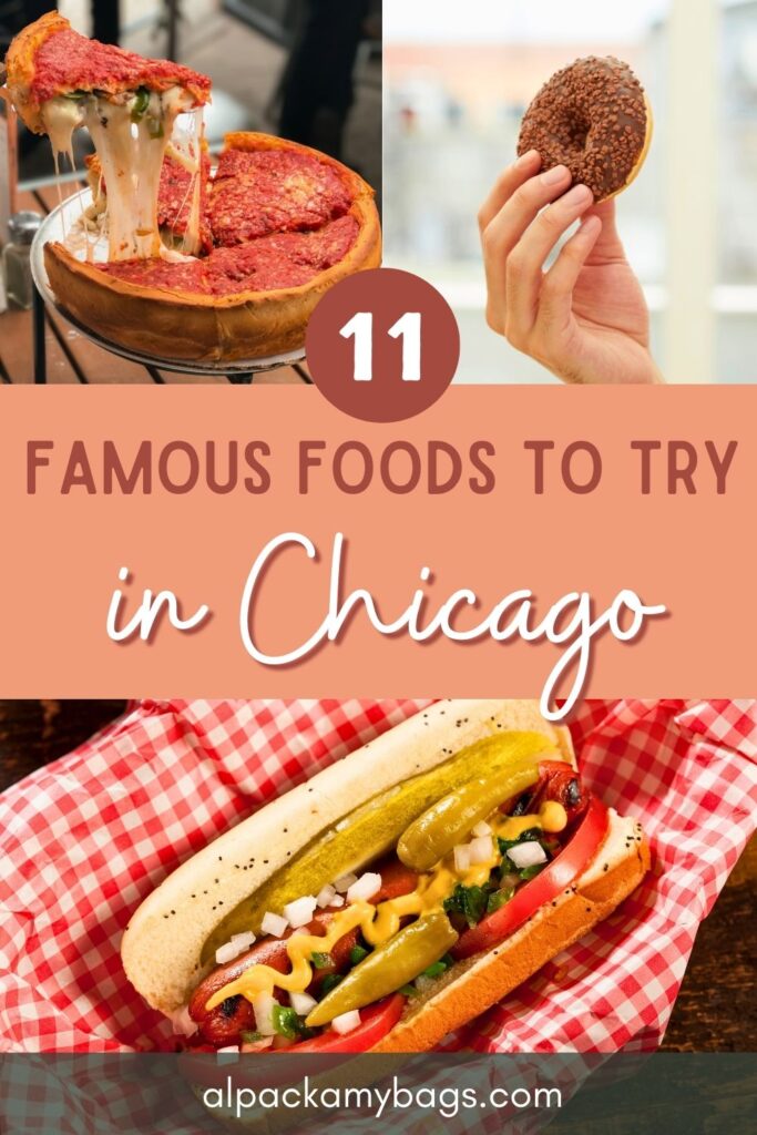 Famous Food in Chicago - pinterest cover