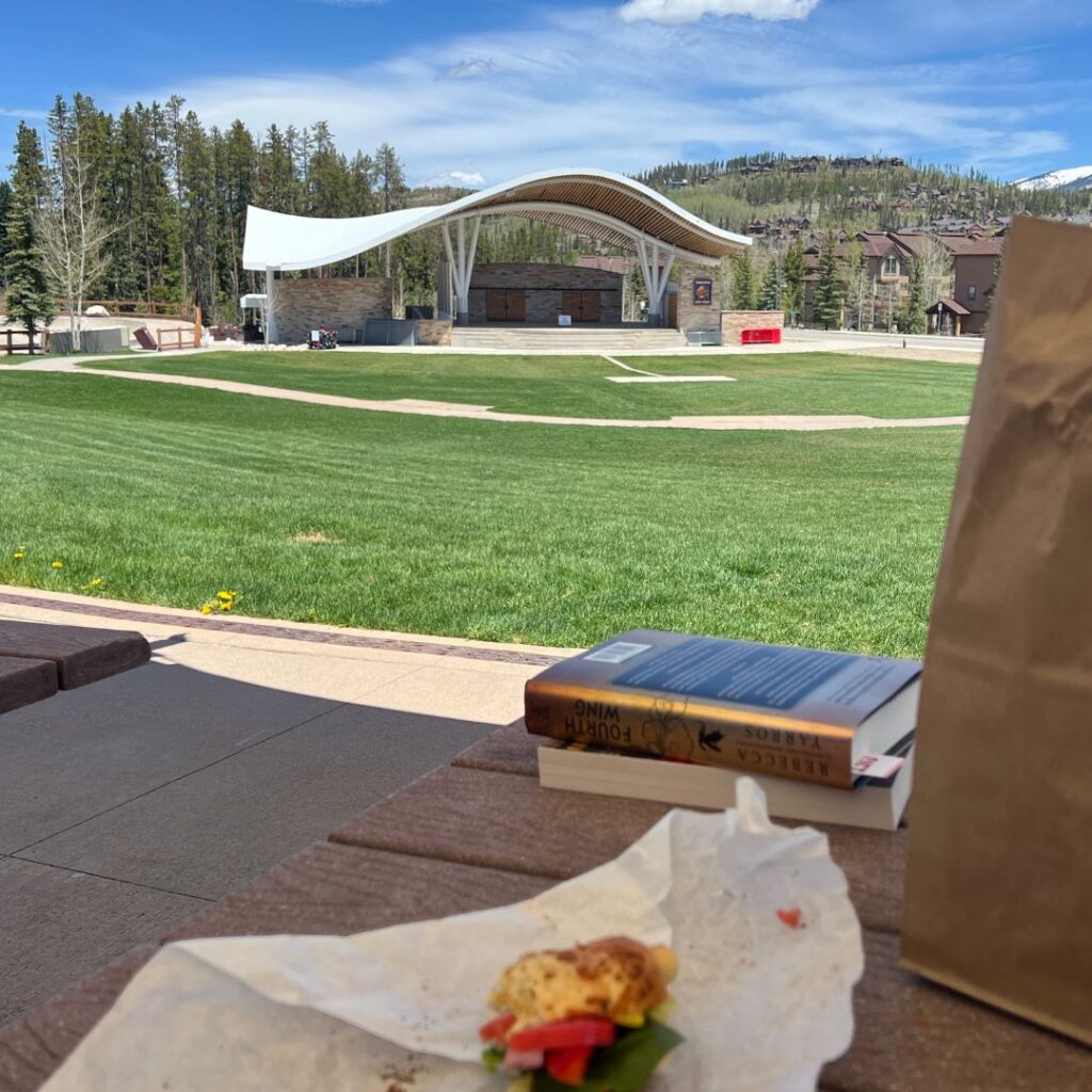 Lunch in the Park in Winter Park Colorado