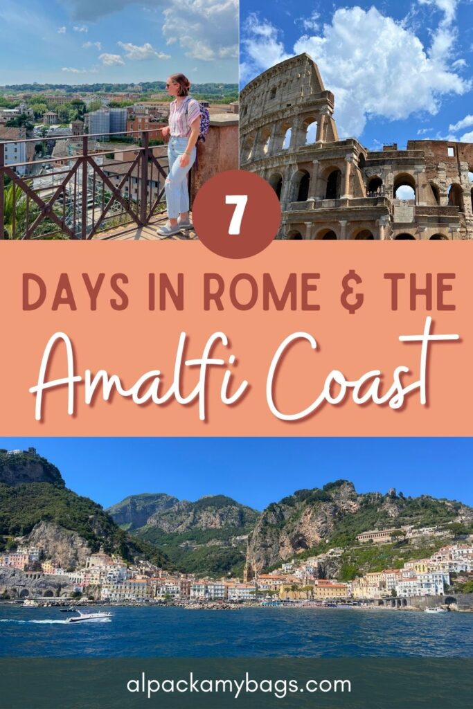 Rome to Amalfi Coast Pinterest Cover