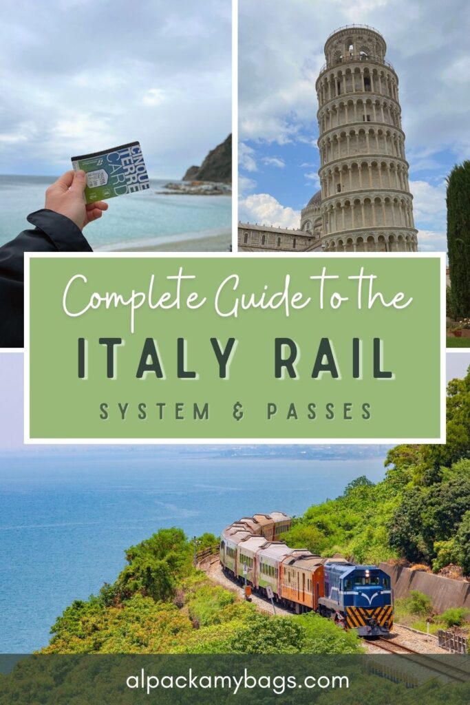 Traveling by Train in Italy Pinterest Cover