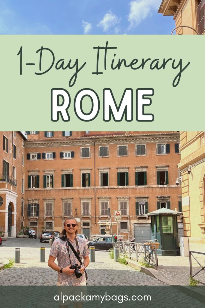 1 day rome itinerary pin