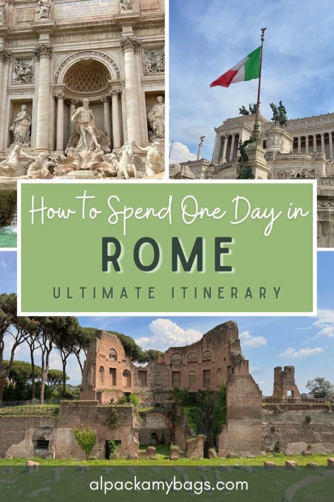 1 day rome itinerary pin