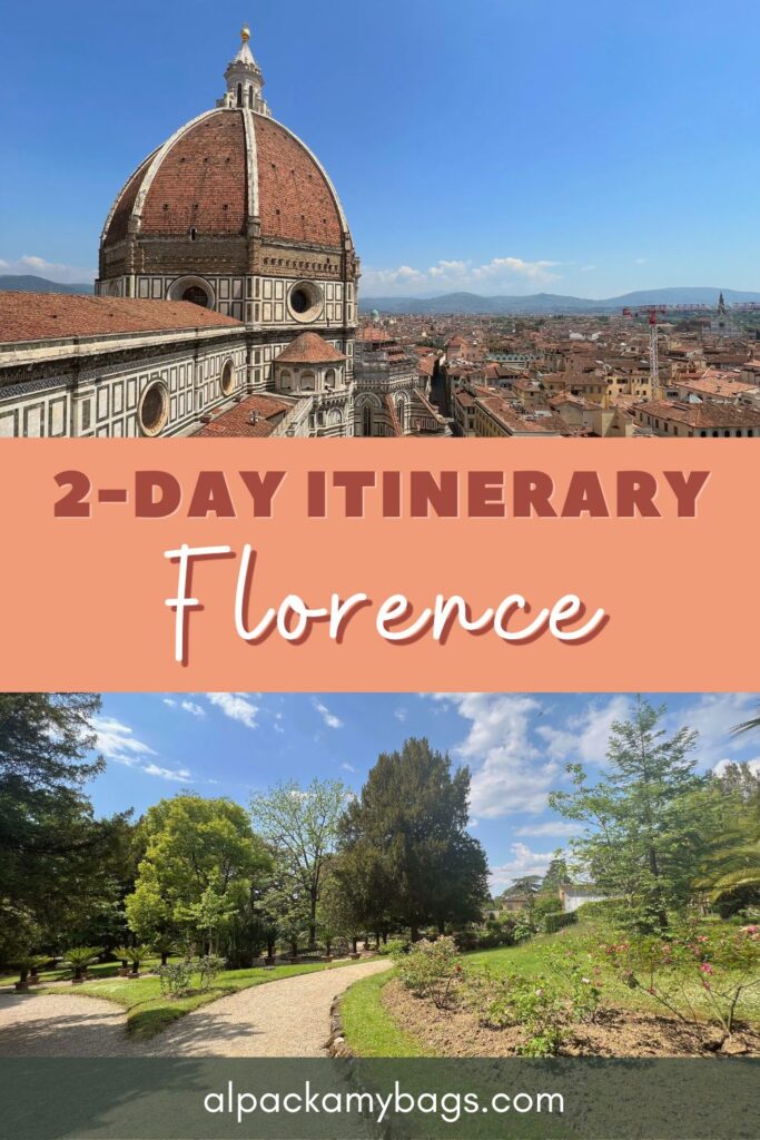 2 Day Florence Itinerary Pin Cover