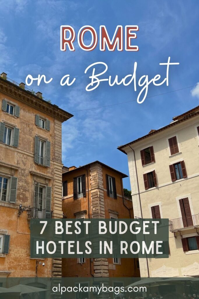 Best Budget Hotels in Rome Pin