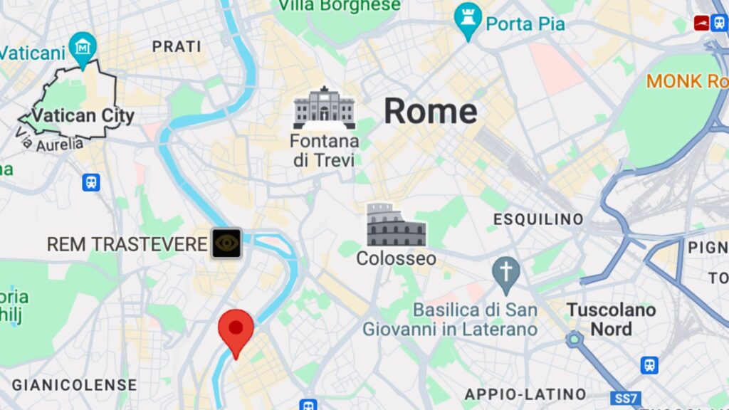 Comfortable, First Floor Apartment Map Location Rome Italy