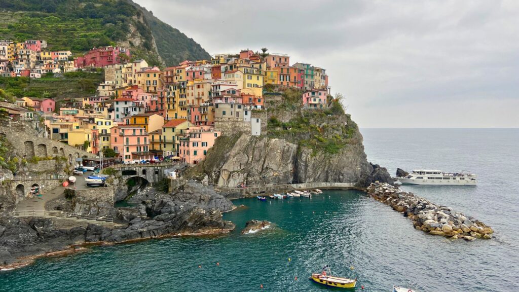 View of Coast in Manarola Cinque Terre Italy