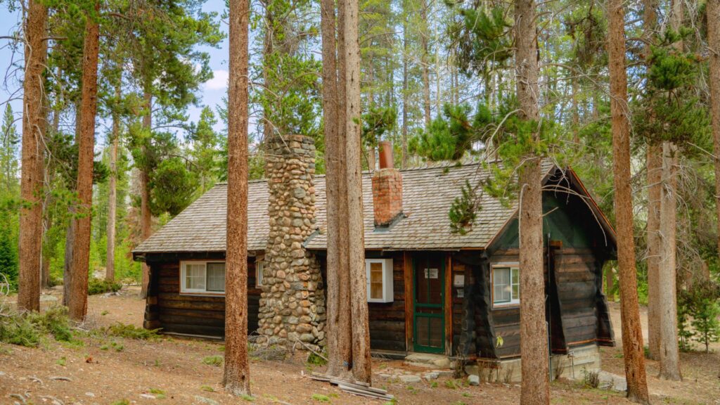 Holzworth historic cabin in Rocky Mountain National Park