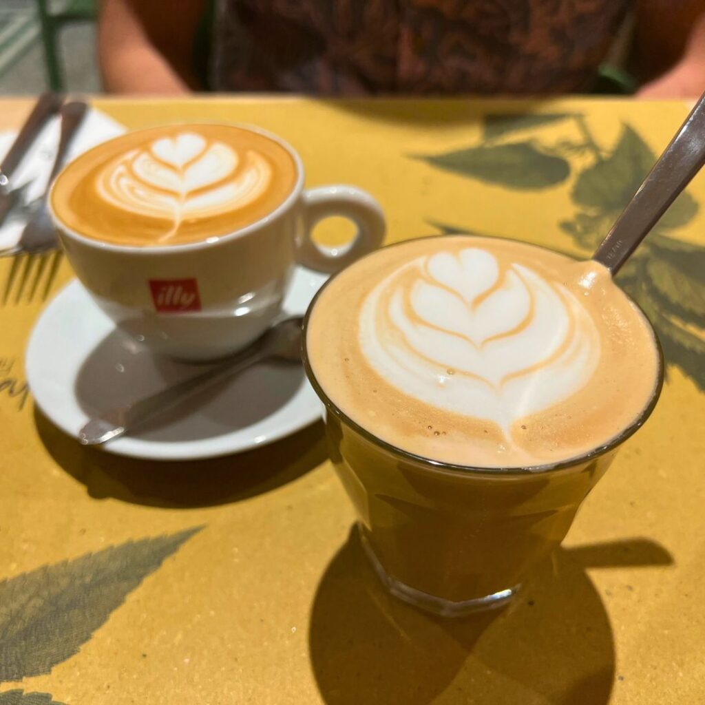 Latte and Cappuccino in Florence Italy