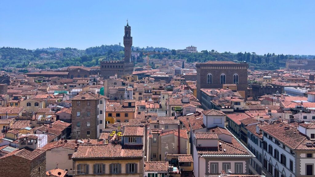 Overlooking the buildings in Florence Italy