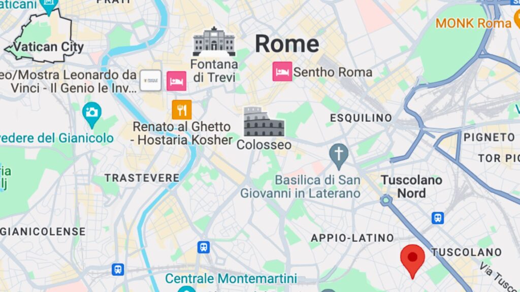 Quiet & Charming Apartment Map Location Rome Italy