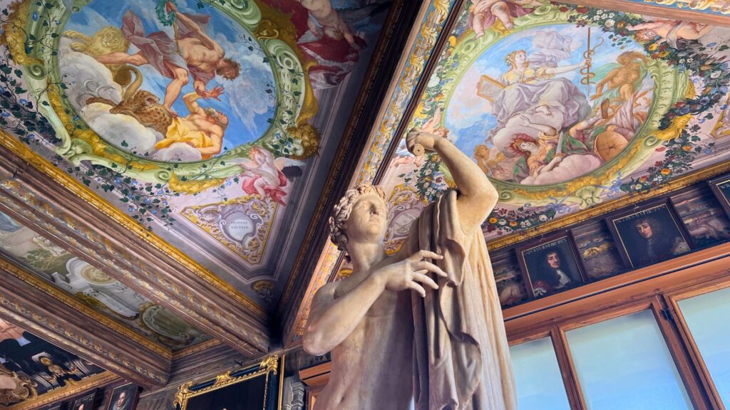 Statue in Uffizi Gallery in Florence Italy