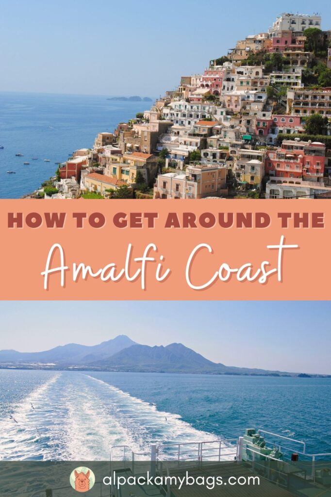 How to Get Around the Amalfi Coast Without a Car (pin cover)