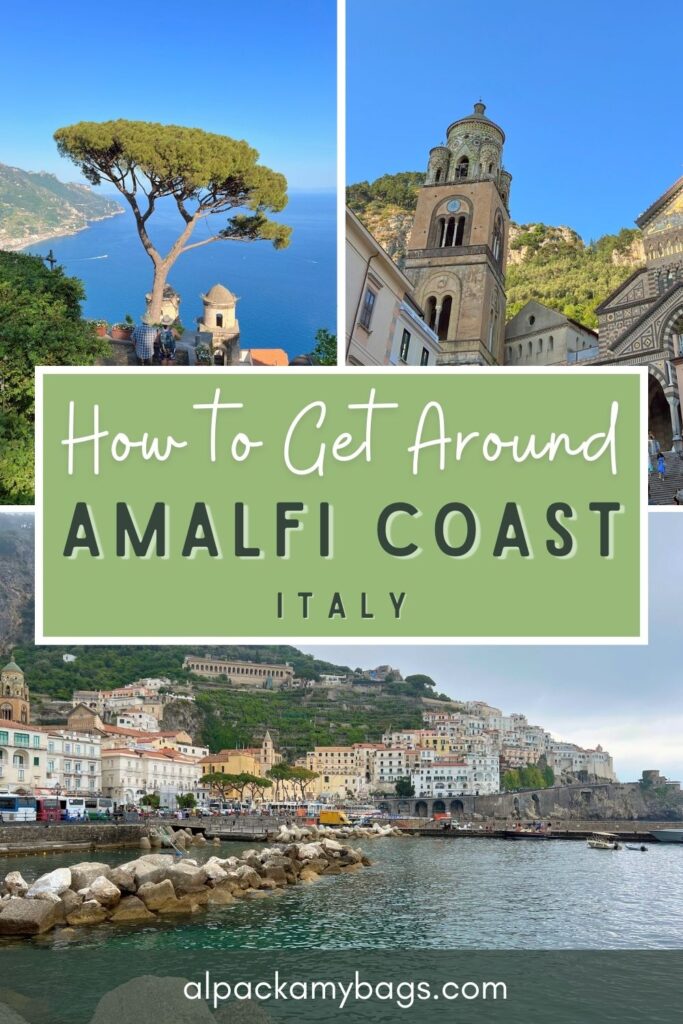 How to Get Around the Amalfi Coast Without a Car (pin cover)