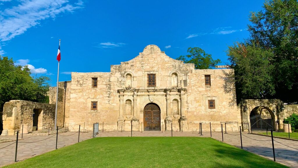 Front of the Alamo in San Antonio Texas