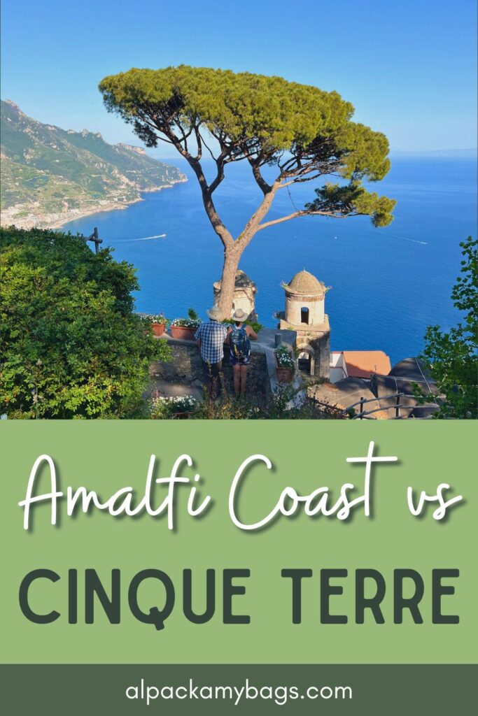 Cinque Terre vs Amalfi Coast Pin