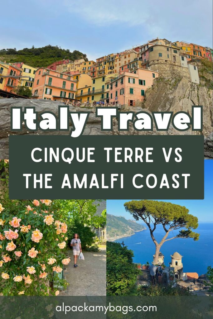 Cinque Terre vs Amalfi Coast Pin