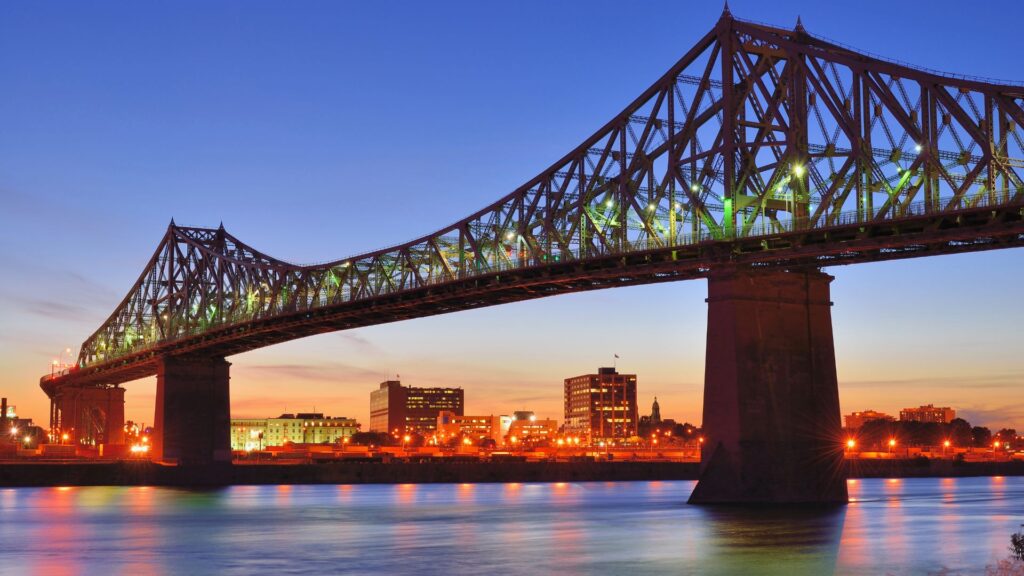 Montreal Bridge at Night