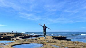 San Diego Packing List - Women at Tide Pools in San Diego