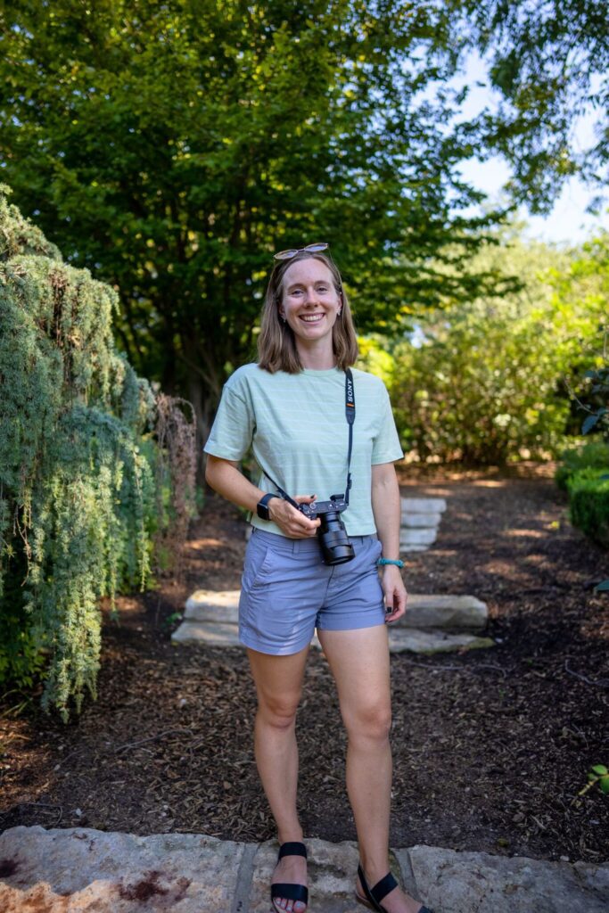 Women standing in Arboretum in Summer