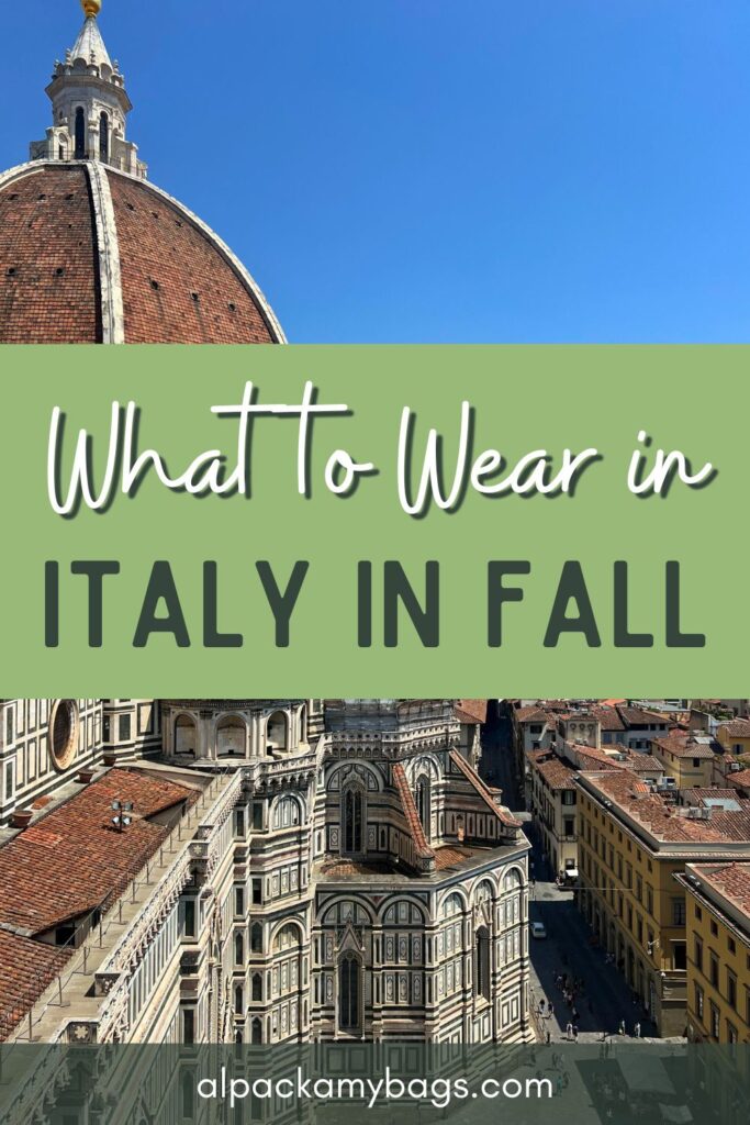 Italy packing list for fall pin