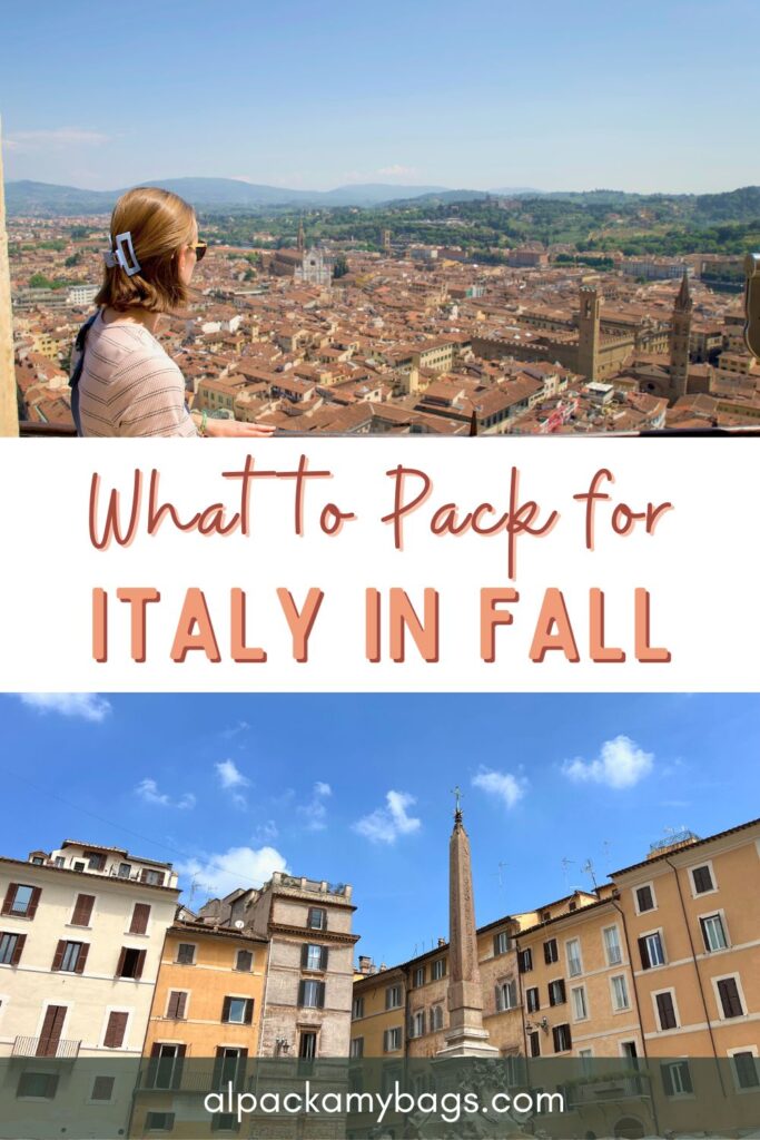 Italy packing list for fall pin