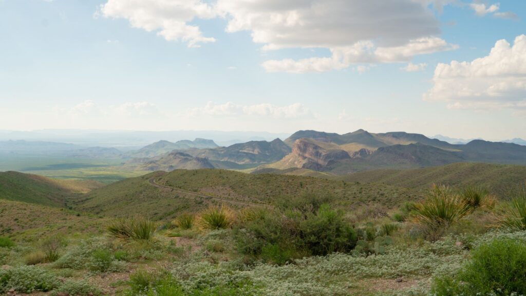 Open view of mountains in Big Bend National Park