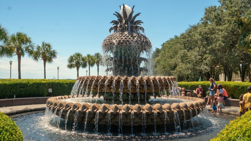 Pineapple Fountain in Charleston South Carolina