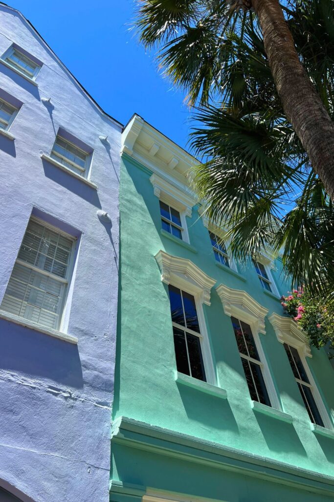 Rainbow Row Houses in Charleston