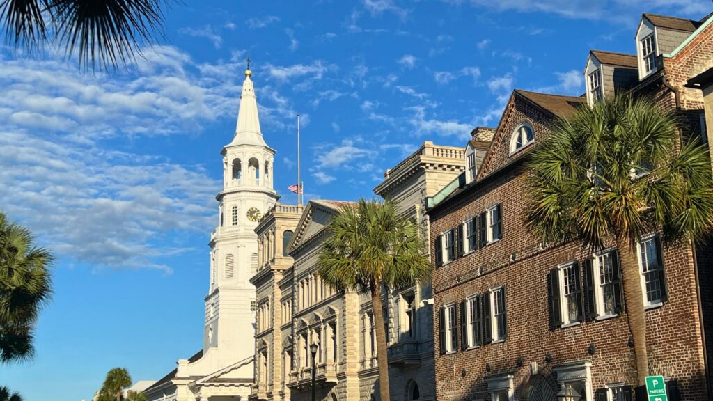 Saint Micheal's Church and Broad Street Charleston