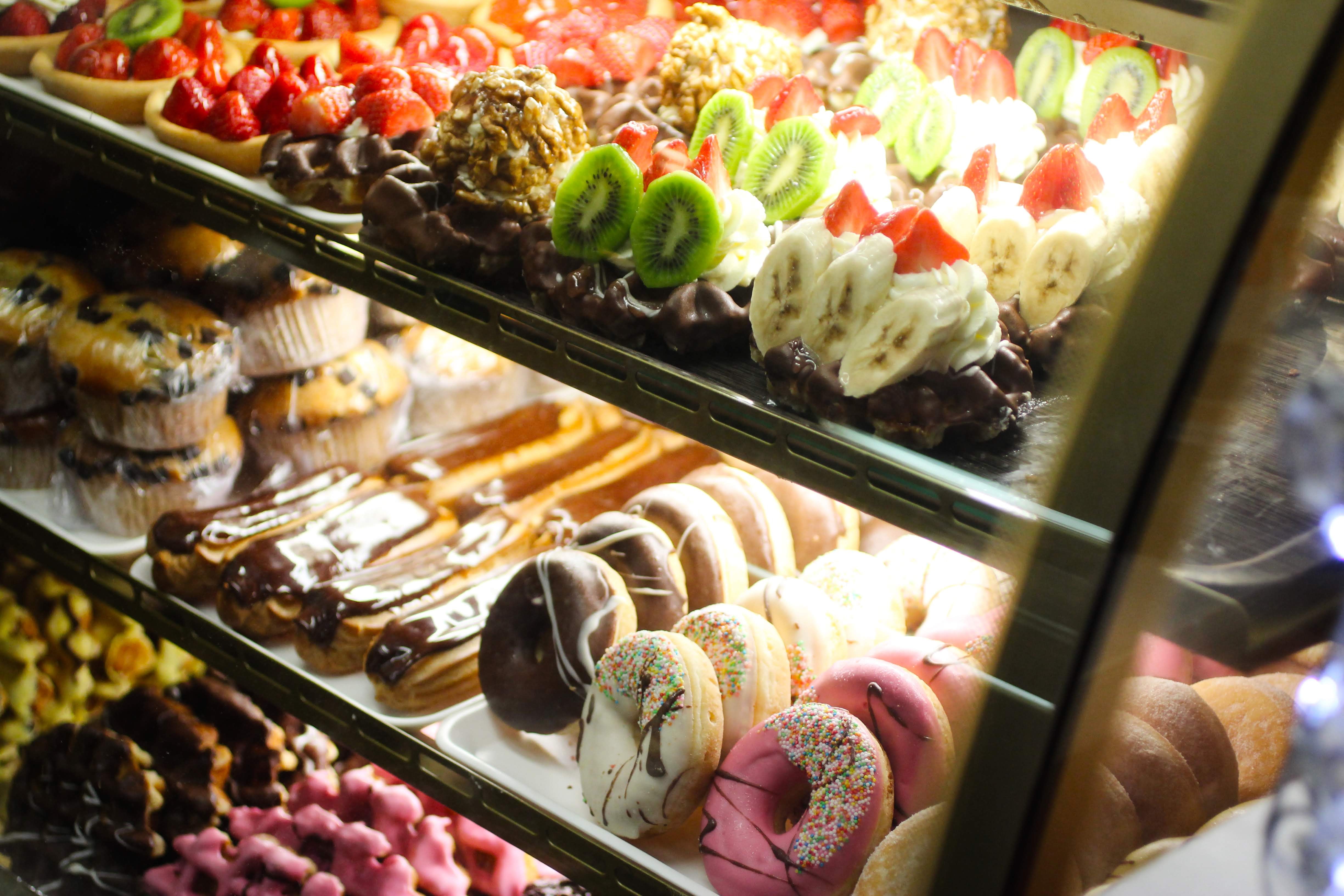 Donuts and sweet display