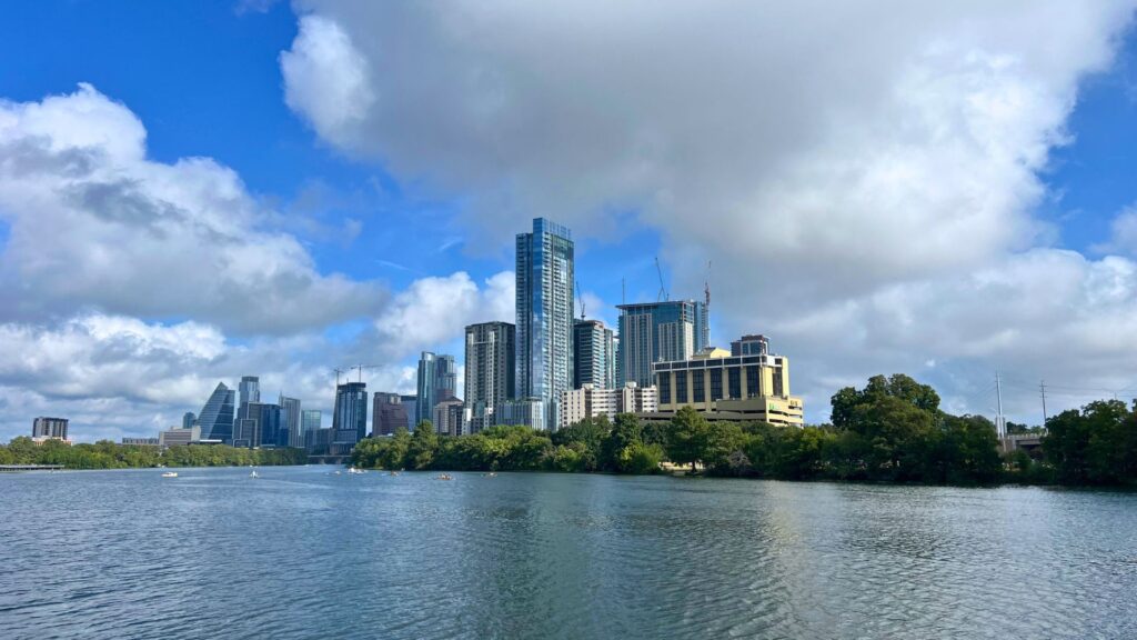 Austin City Skyline by Lady Bird Lake