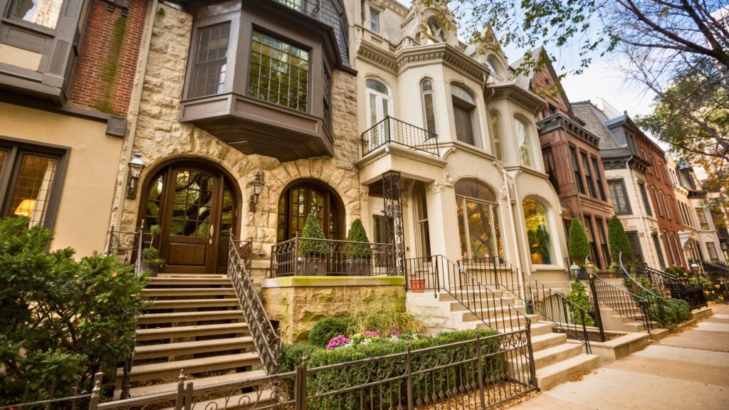 Houses along a street - Best Places to Stay in Chicago